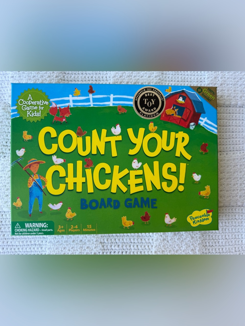 Peaceable Kingdom Count Your Chickens! Cooperative Board Game